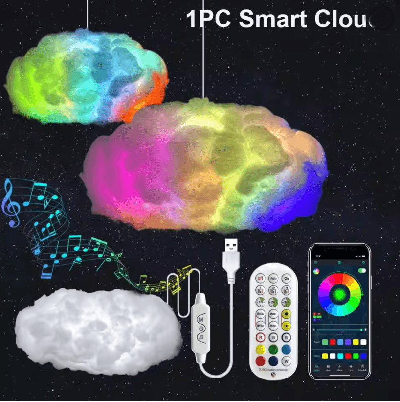 Smart Cloud Night Lamp With Music Sync For Bedroom And Gaming Decor 4