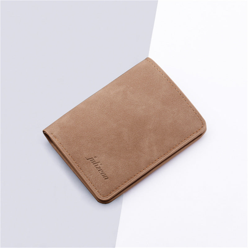 Mini Thin Men Wallet PU Leather Card Holder, Short Vertical Coin Pouch, New Style Slim Purse for Men Compact Design