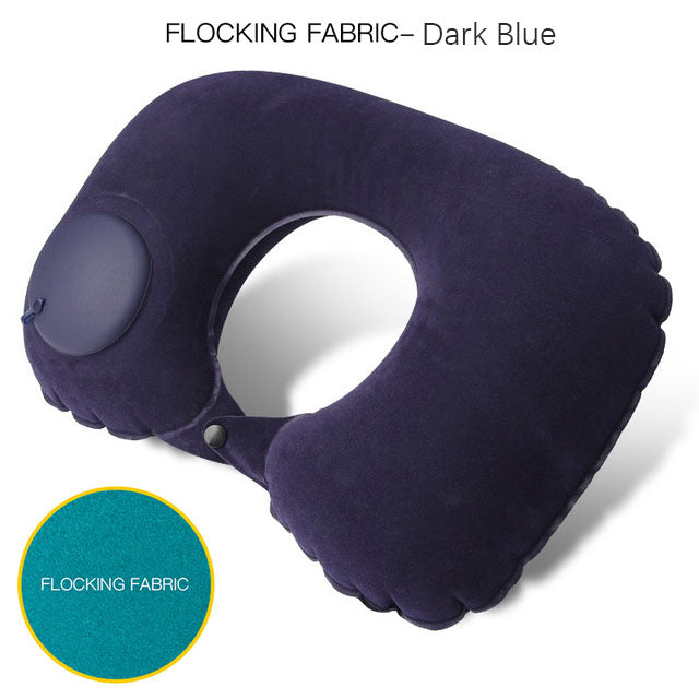UShape Travel Pillow For Airplane Car Outdoor Portable Foldable FastInflating Comfort Pillow 9