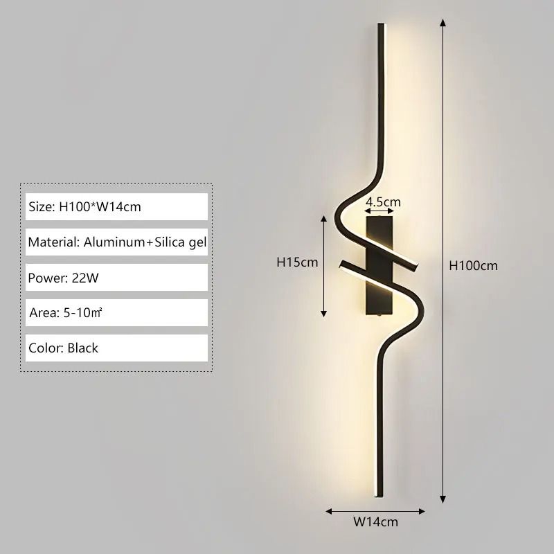 Modern LED Wall Lamp With Up And Down Light For Bedroom Hallway Or Bedside Accent Lighting 8