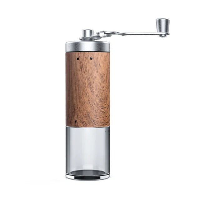 Portable Wood Grain Hand Coffee Grinder With Stainless Steel Crank 7