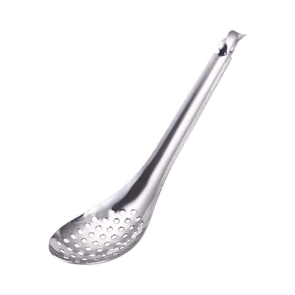 Creative Stainless Steel Strainer Cooking Utensil, Slotted Spoon Colander, Kitchen Gadget for Caviar or Draining
