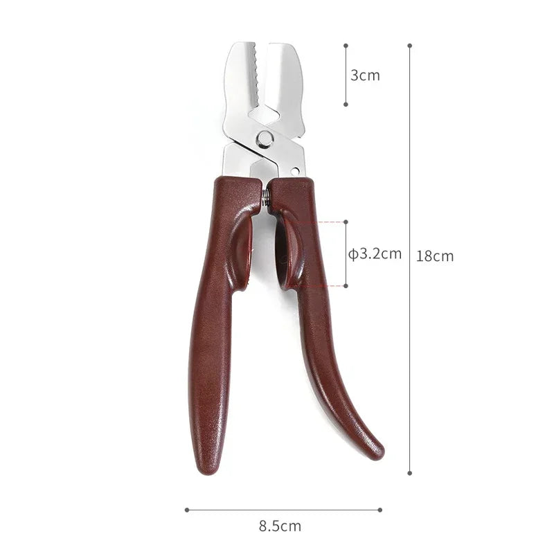 Stainless Steel Walnut Clip Chestnut Sheller, Creative Nut Opener, Multi-functional Kitchen Cutter Gadget for Peanuts