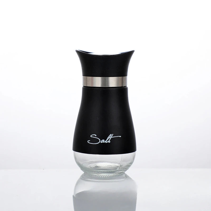 Glass Seasoning Shaker Bottles, Spice Storage Jars, BBQ Condiment Jar Salt Pepper Boxes for Kitchen Tools Organizer