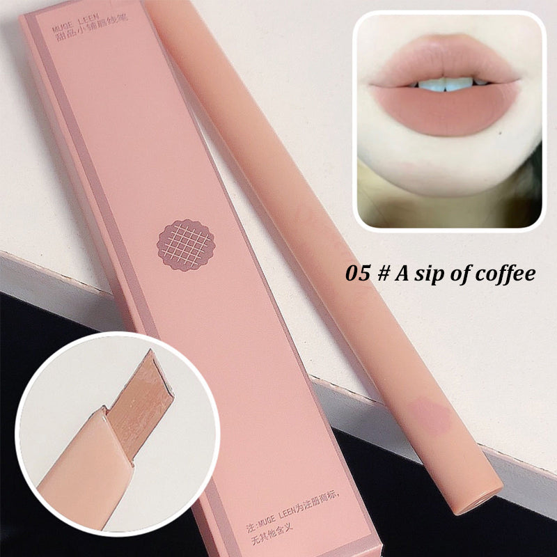Dessert Lip Liner, Automatic Rotating Lipstick Pen, Waterproof Lasting No Color Outline Lip Definer, Smooth Precision