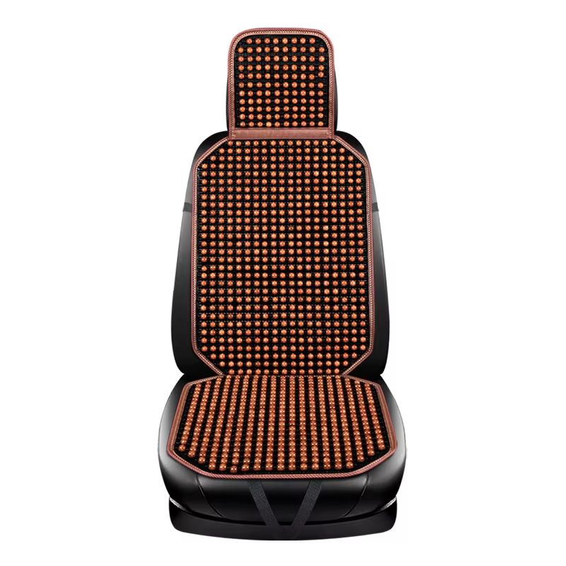 Wooden Bead Car Seat Cushion Universal Cooling Breathable Cover With NonSlip Base Available In 5 10