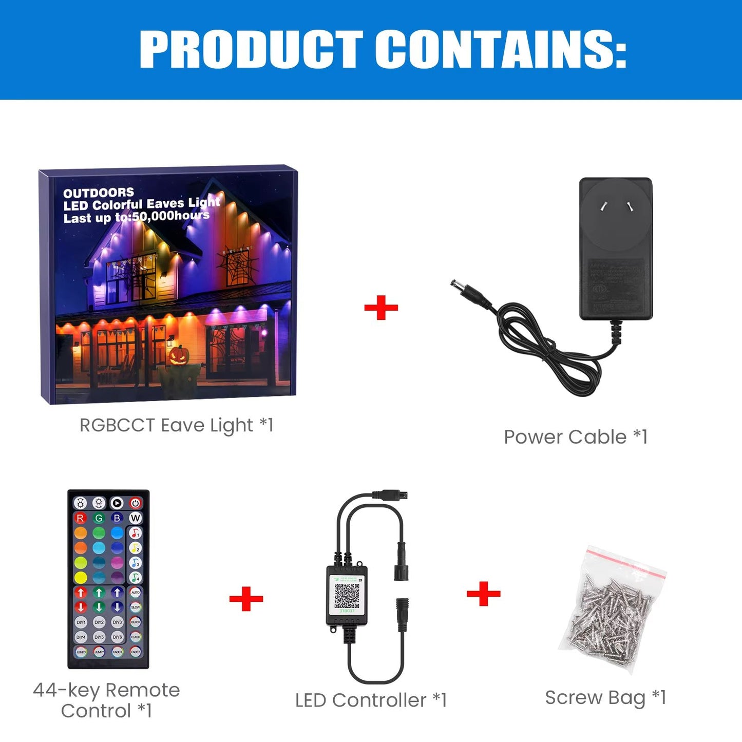 AuroraGlow RGB Eaves Lights Kit 9