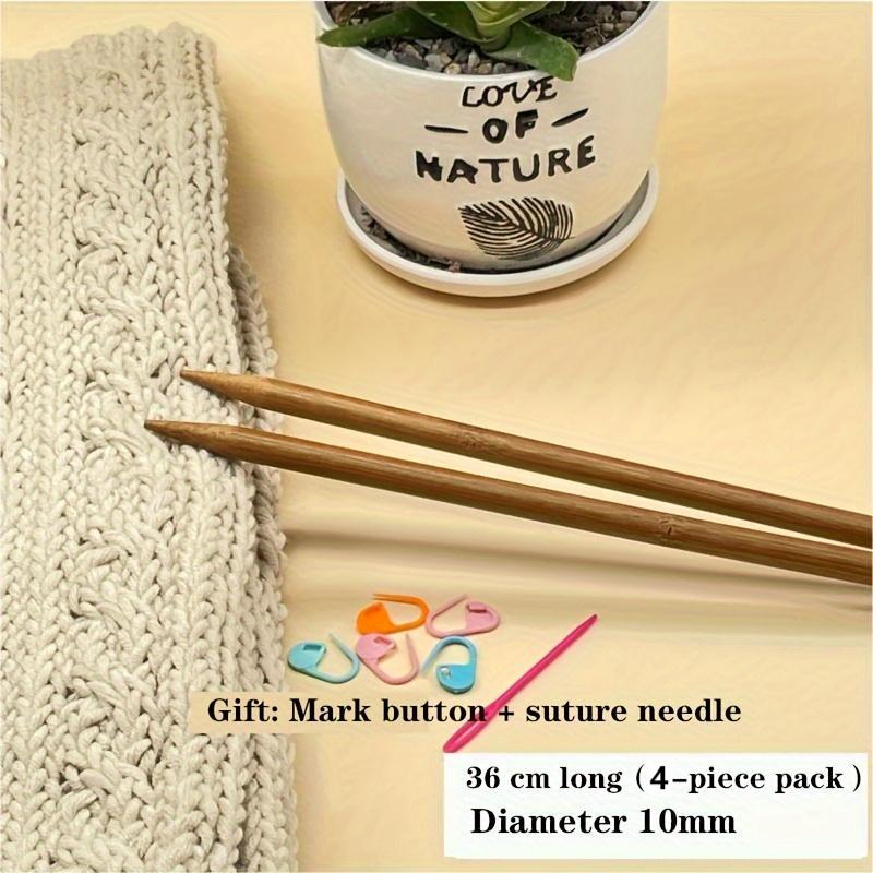36cm Carbonized Sweater Knitting Needle Set, Thick & Long Knitting Needles for Hats, Scarves, and Sweaters Durable