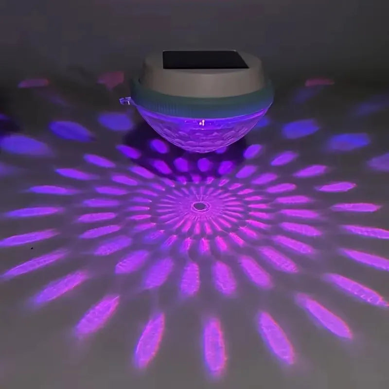 Colorful Solar Floating Pool Light, LED Auto Night Light, Automatic Charging, Turns Off in Daytime, Garden Pond Decor