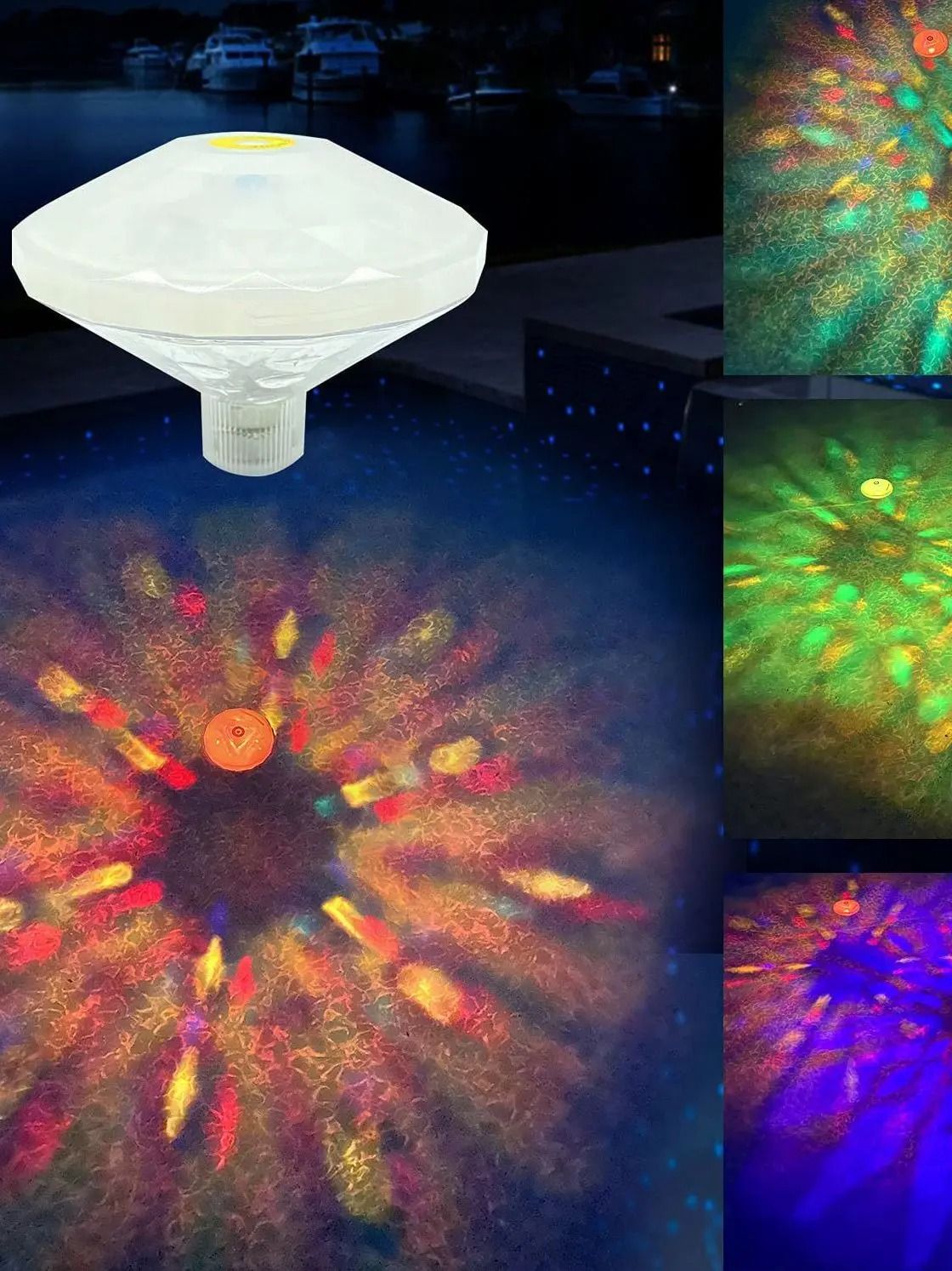 Floating RGB LED Light For Pool Spa And Bathtub 6
