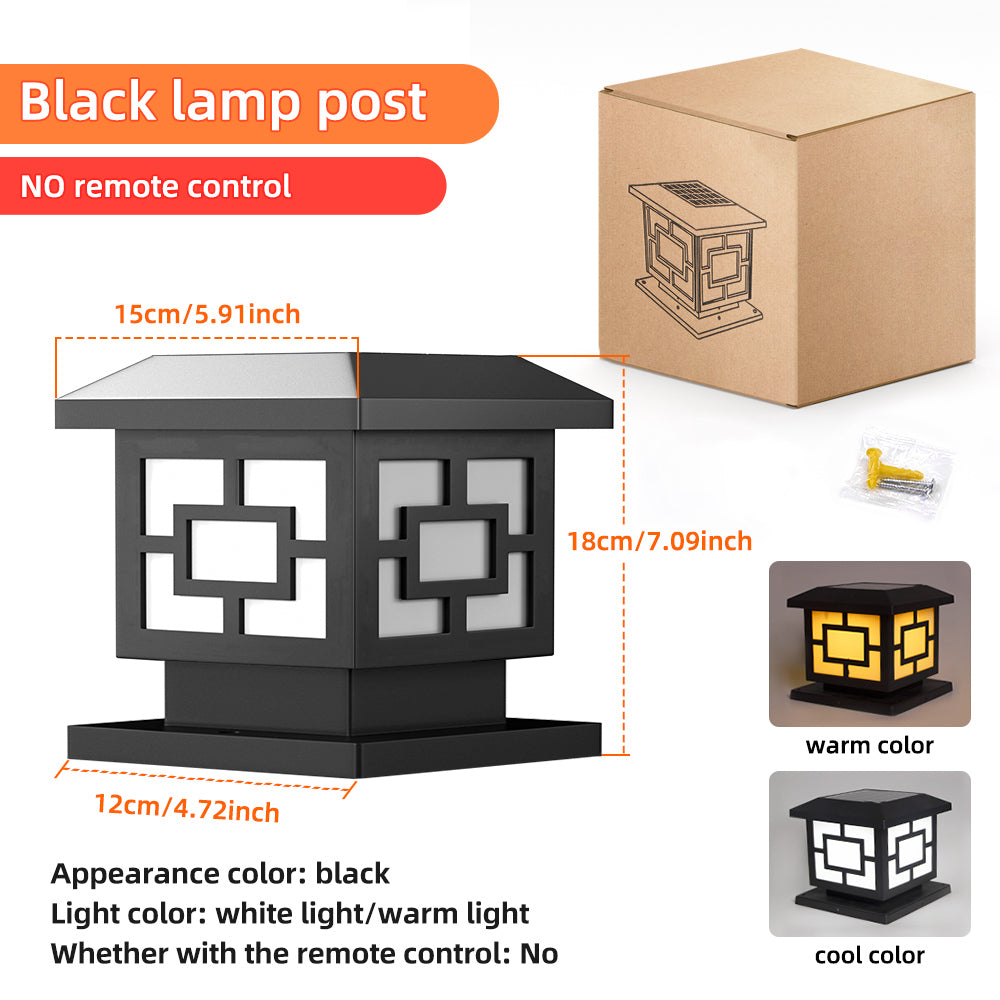 Solar Powered Fence Post Cap Lights Solar Post Lights Outdoor Warm White LED 2 Color Modes High Bri 7