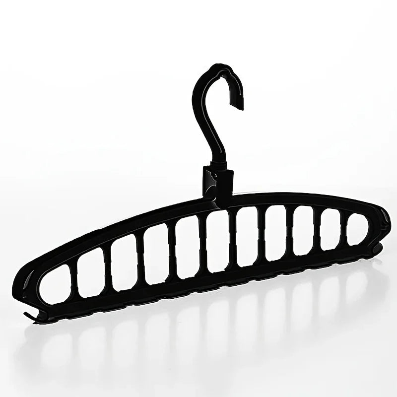 Foldable Multi-Hole Clothes Hanger, Non-Slip Space Saving Storage Rack for Wardrobe, Jeans, Trousers & Scarf Organizer