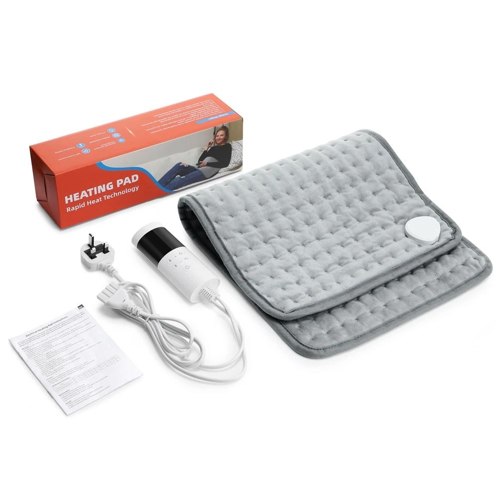 Electric Heating Pad For Back Neck And Shoulders With Washable Cover And Adjustable Timer Settings 8