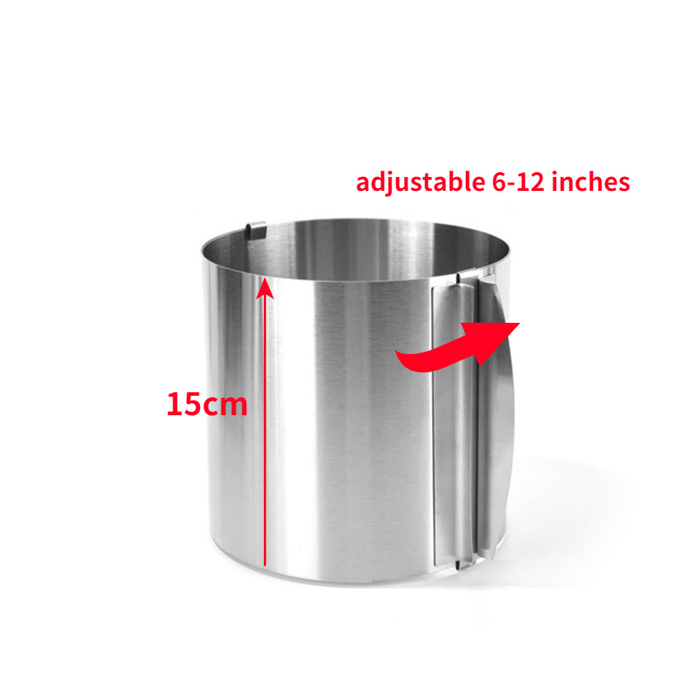 Premium Stainless Steel Telescopic Mousse Ring Mold Adjustable Cake Ring 1630cm With Rustproof Desi 9