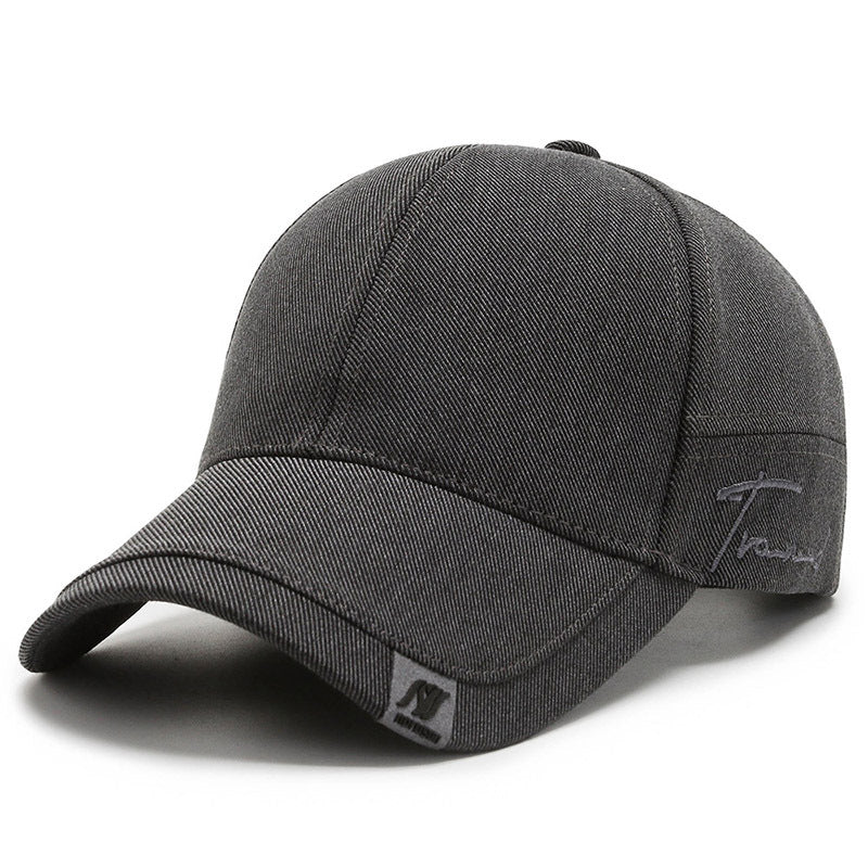 Mens Sun Cap Black Trendy Small Scale Baseball Hat Casual Versatile Fashion Cap For Daily Summer St