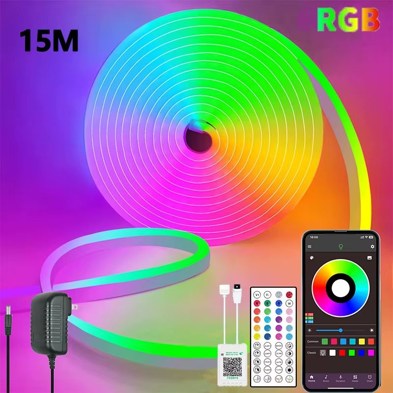 Bluetooth RGB LED Strip Light Waterproof Music Sync Lighting With Remote DIY Effects 11