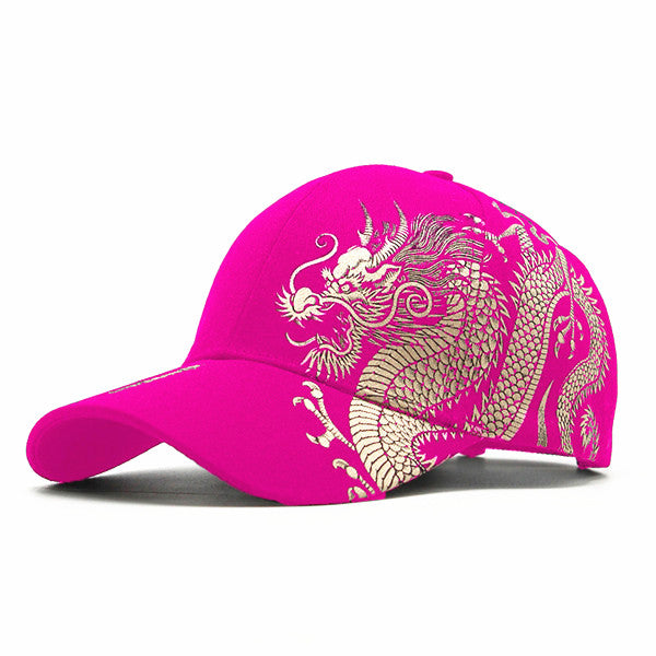 Men Chinese Dragon Totem Baseball Cap, Summer Snapback Hat for Women, Cool Outdoor Sun Protection Streetwear