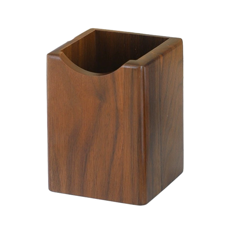 Natural Walnut Pen Holder, Wooden Ink Pen Storage Case for Desk, Writing Stationary Organizer, Office School Supplies