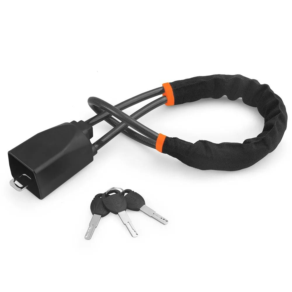 Anti Theft Steering Wheel Lock With Steel Rope And Seat Belt Socket 9