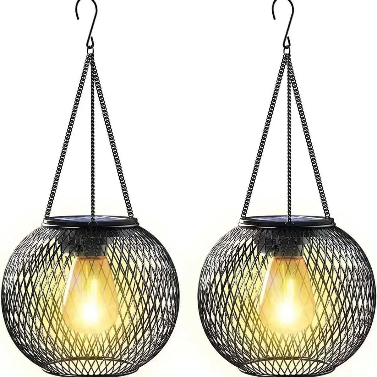 Outdoor Hanging Solar Lantern Waterproof Decorative Solar Lights 6