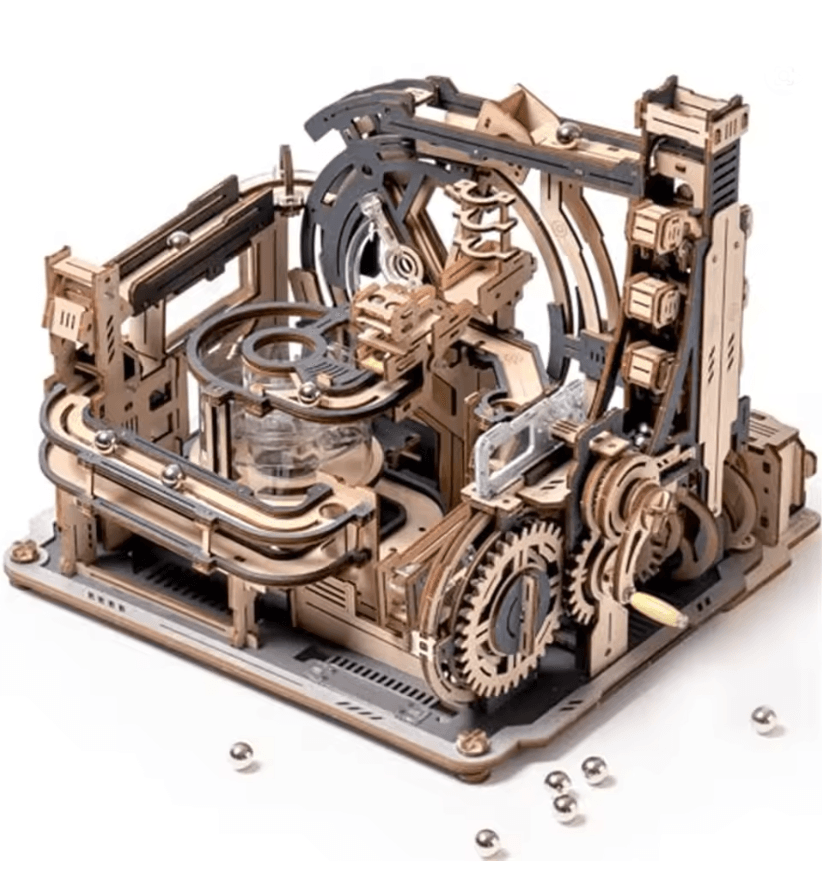 ROKR Marble Spaceport Electric Wooden Marble Run 3D Puzzle Kit 6