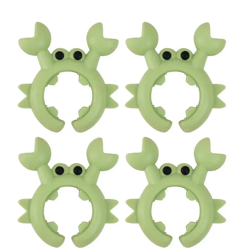 41PCS Silicone Spatula Rack Small Crab AntiScalding Pot Clip Universal Spoon Holder Clip Overflow S 12