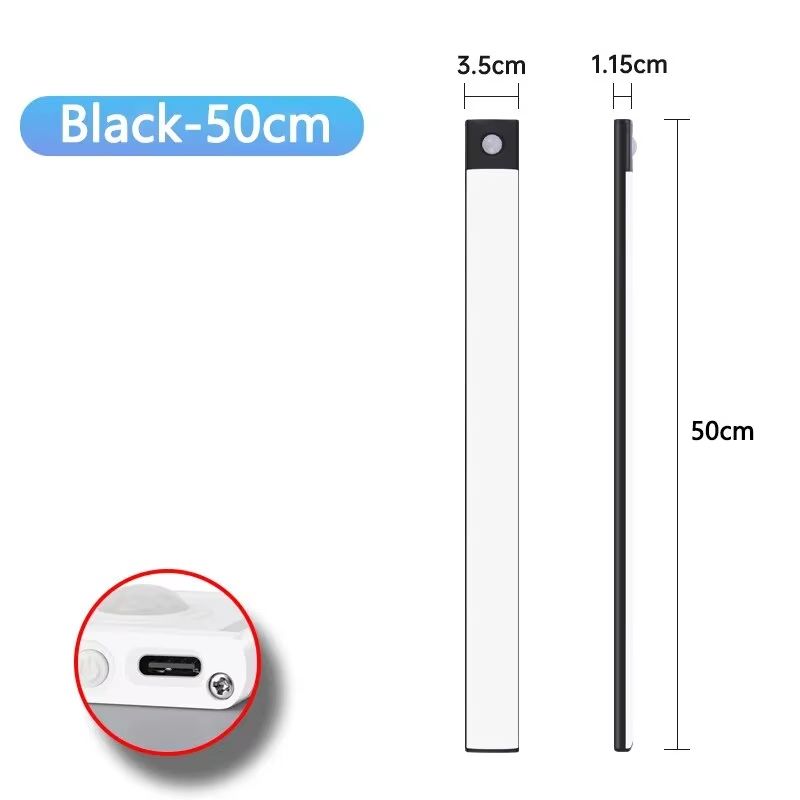USB Rechargeable Motion Sensor LED Cabinet Light Sleek Wireless EasytoInstall Lighting For Home 15