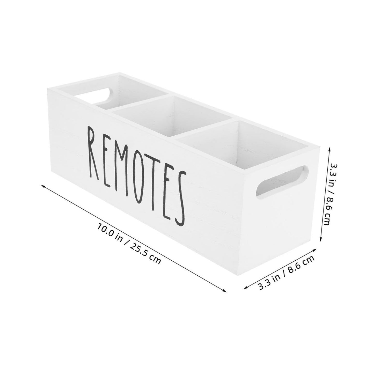 Stylish Wooden Organizer for Remote Controls & Stationery, Compact Desk Storage Box for Living Room, Bedroom, Office