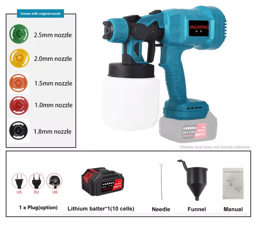 Cordless Electric Spray Gun 800ml For Home And Auto Projects 5