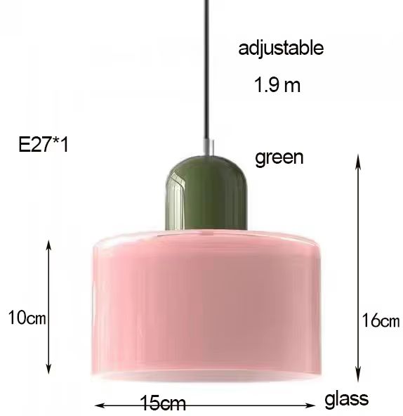 Nordic Modern Glass Bedside Pendant Light Long Line E27 Chandelier For Bedroom Restaurant Bar 11