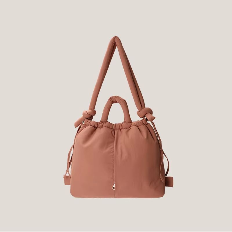Padded Nylon Tote Bag Large Capacity Soft Puffer Shoulder Crossbody 11