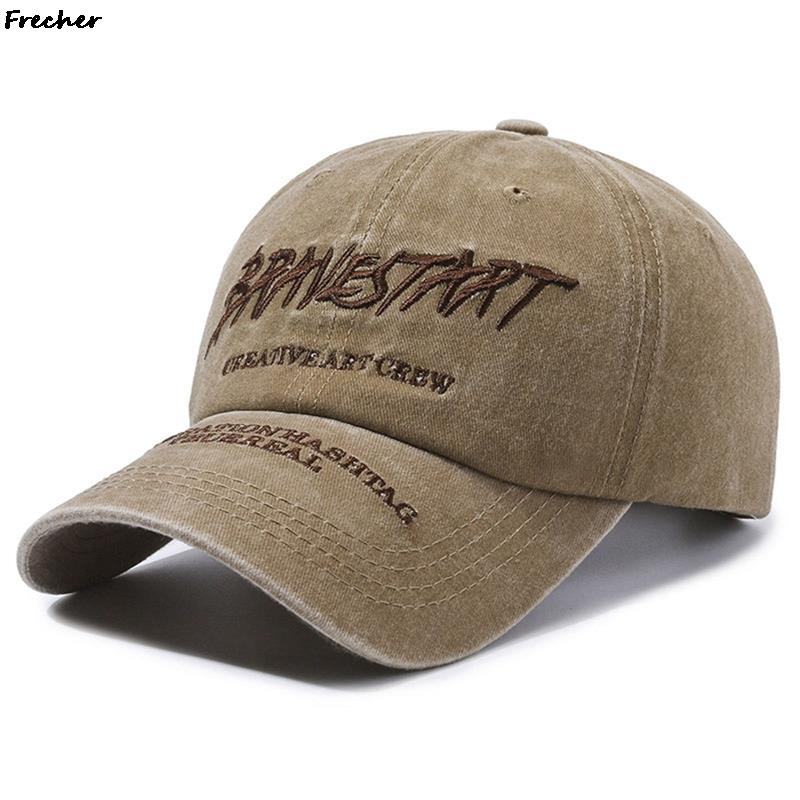 Vintage Jeans Baseball Cap Adjustable, Street Hip Hop Fitted Hats for Women Men, Ripped Trucker Snapback Hat