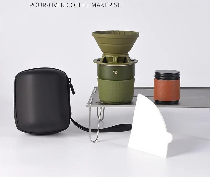 Travel Hand Brewed Coffee Set With Silicone Filter And Mug 11