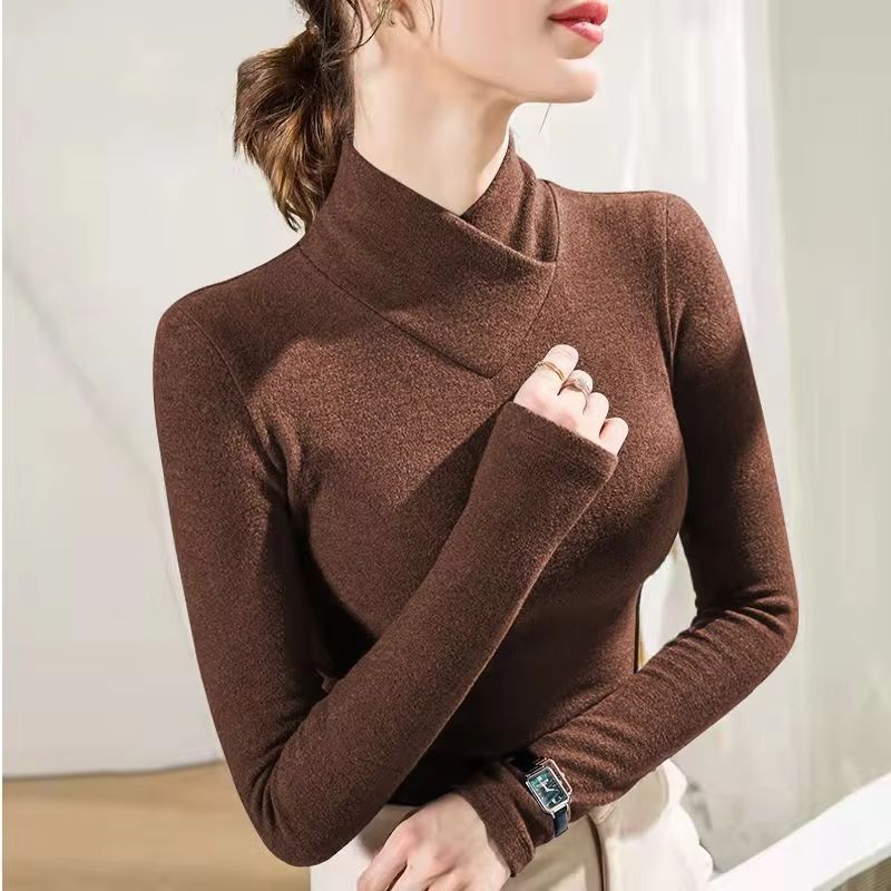 CozyContour HalfHigh Collar Warm LongSleeve Tee 14