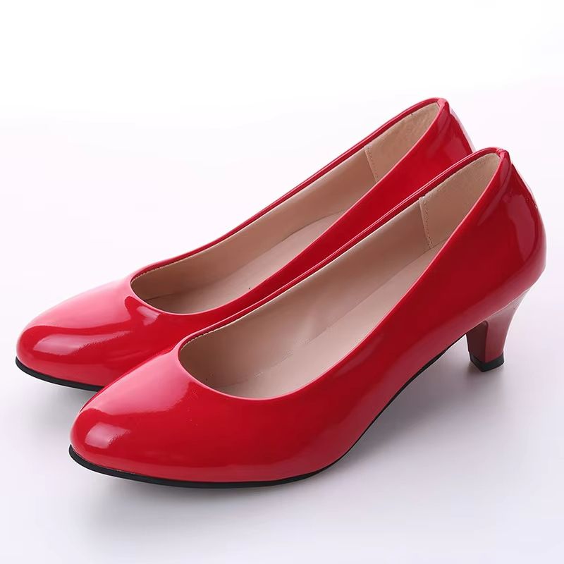 SilkStride Nude Mid Heel Pumps Comfortable Office And Wedding Guest Heels 9