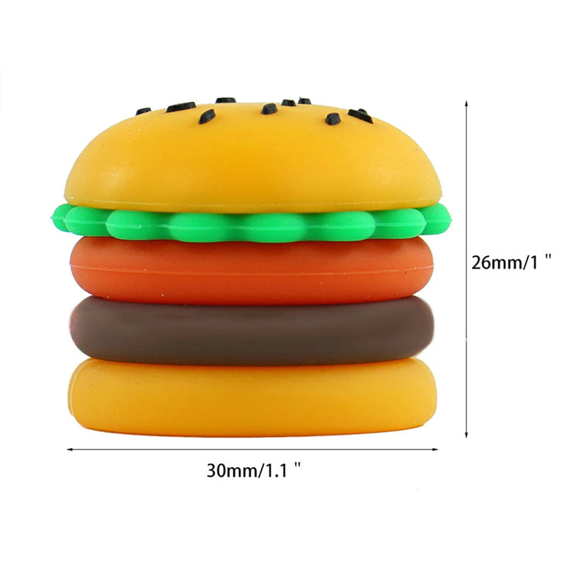 Creative Hamburger Shaped Silicone Wax Jar 5ml, Portable Silicone Smoke Oil Box, Storage Container.