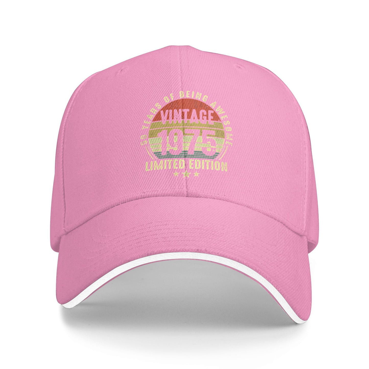 Vintage 1975 Baseball Cap, Cute Y2K Trucker Hat, Spring Men Women Outdoor Hiking Fishing Snapback