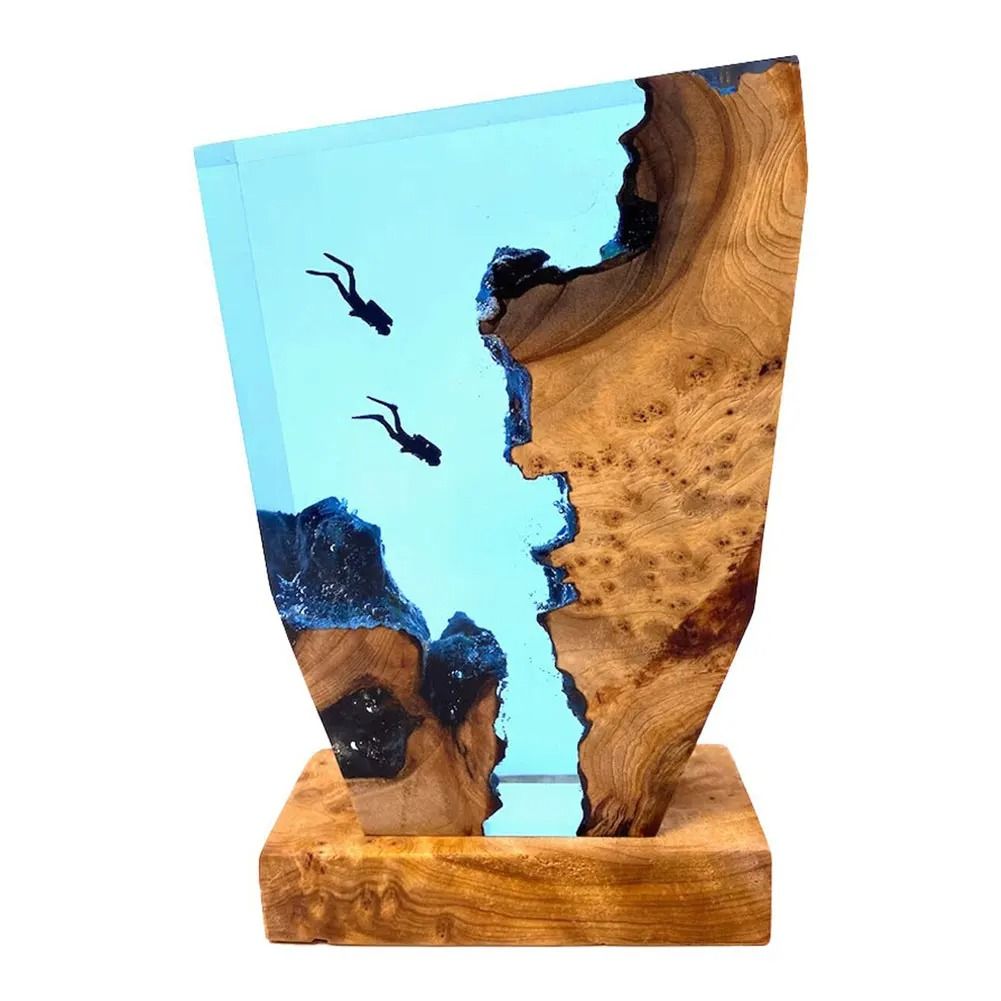 Seabed Exploration Diver Resin Table Light Deep Sea Diver Night Light For Bedroom Or Office 6