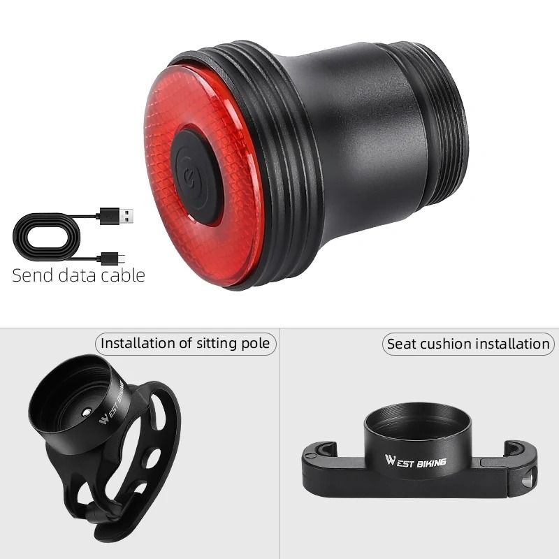Solar Motion Activated Rear Bike Light For Outdoor Safety 7