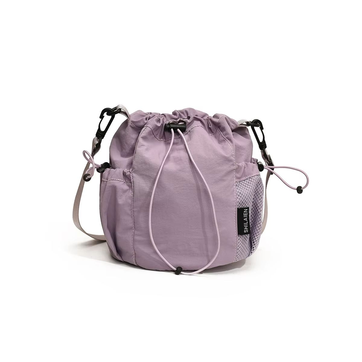 KStyle Niche Lightweight Nylon Drawstring Crossbody Bag 10