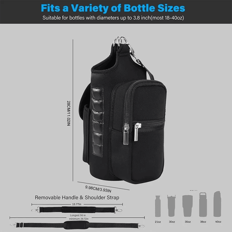 MagnaHydrate Magnetic Water Bottle Carrier With Phone Pocket 5