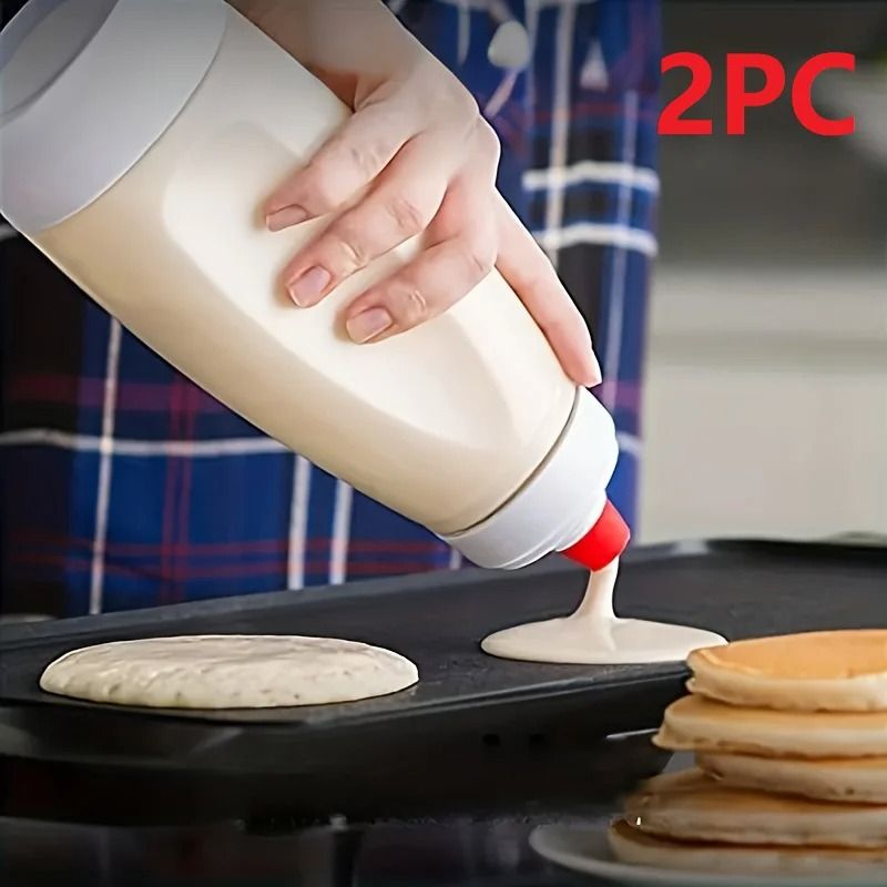 Pancake Batter Mixing Bottle With Blender Ball And Wire Whisk 7
