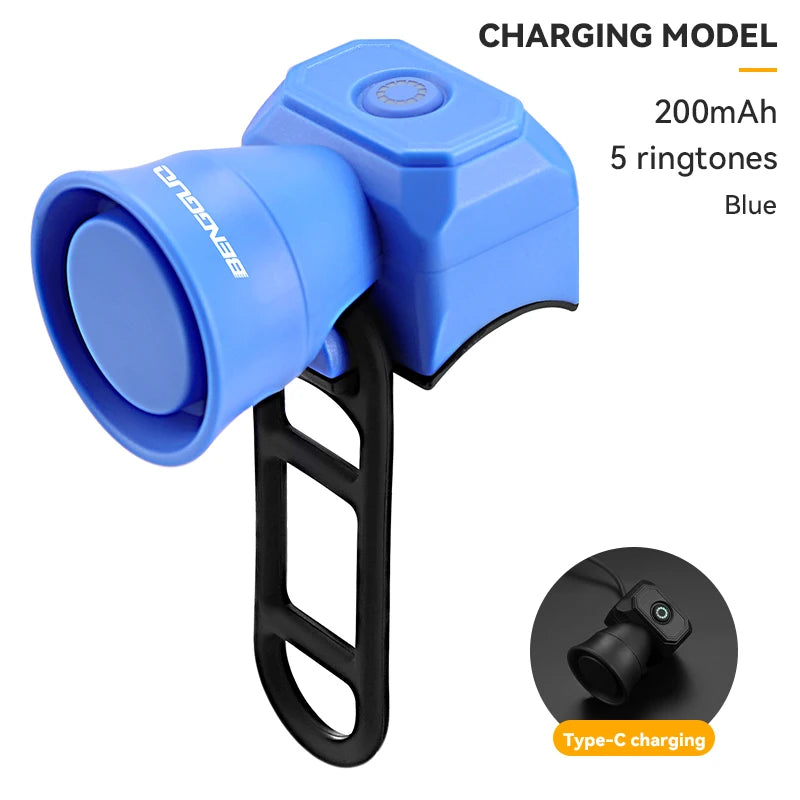 USB Rechargeable Bicycle Horn Waterproof Electronic Bike Bell For Mountain Bikes Scooters Loud Sa 7