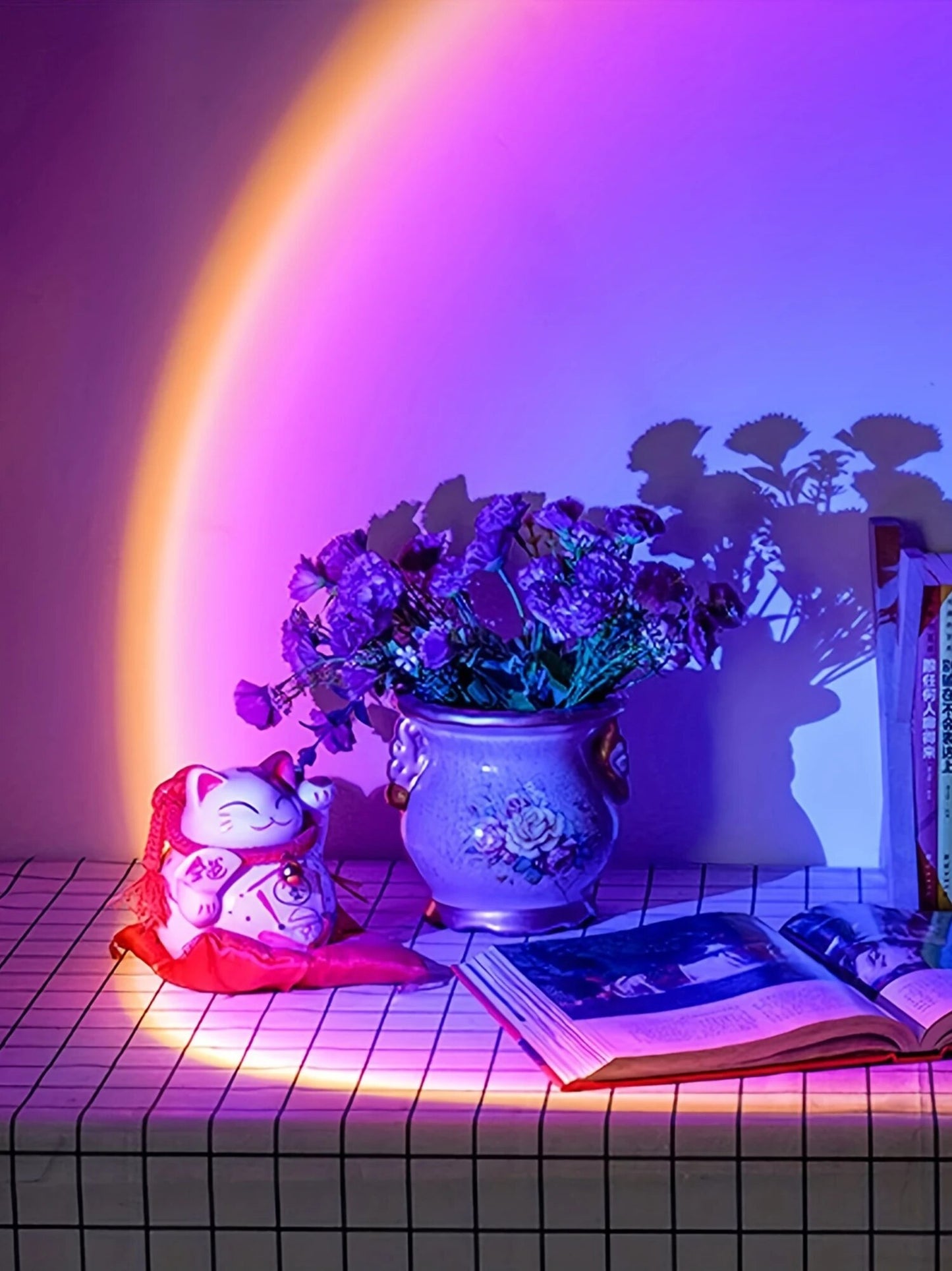 Sunset Lamp USB Room Photo Atmosphere Light, Night Light Projector for Bedroom, Photography, Party, Home Decor