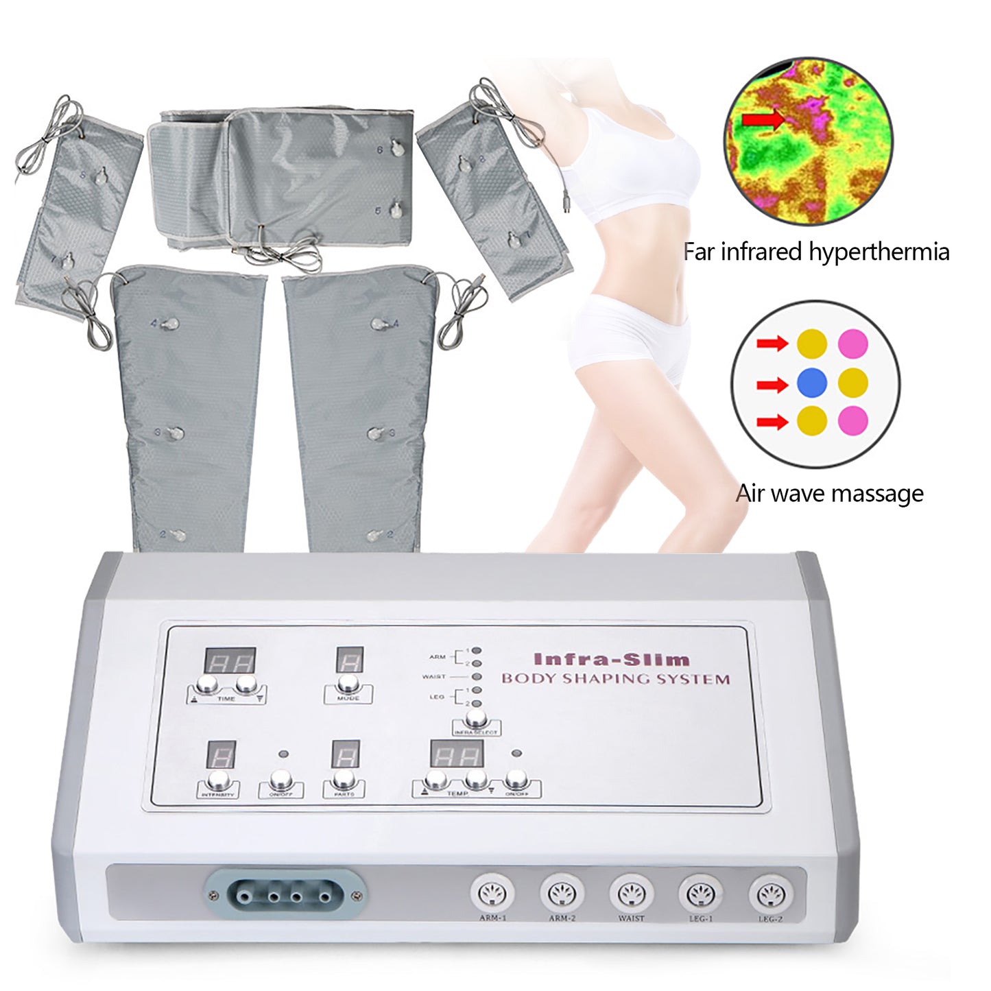 Far-Infrared Ray Heating Air Pressure Slimming Suit, Pressotherapy Body Contouring Weight Loss SPA Machine for Detox