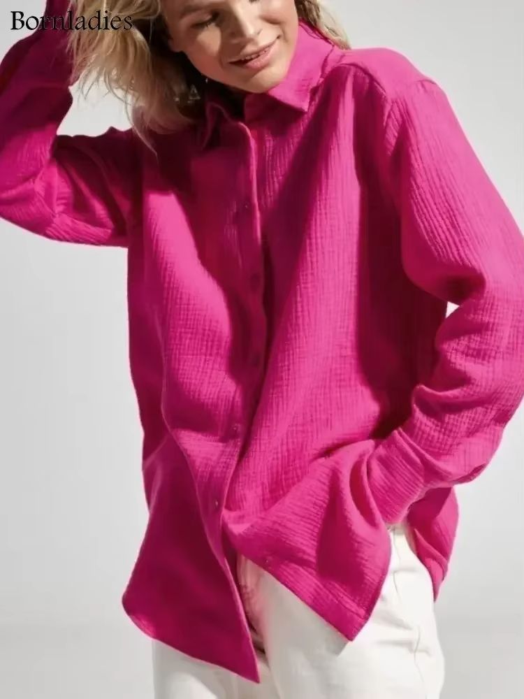 BreezeCotton Womens Long Sleeve Shirt Lightweight Stylish 100 Cotton Comfort 12
