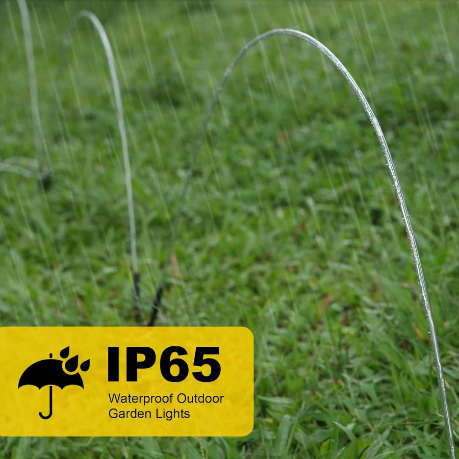 LED Solar Pathway Lights Outdoor Waterproof, Solar Garden String Light with 8 Modes, Christmas Decorations
