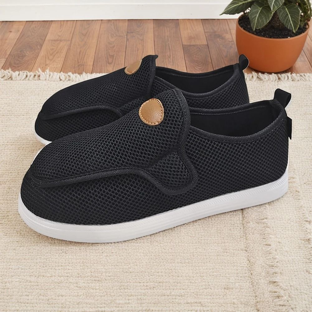 Walking Shoes For Men Adjustable Swollen Feet Shoes Extra Wide Width Slip On For Elderly Foot Pain 4