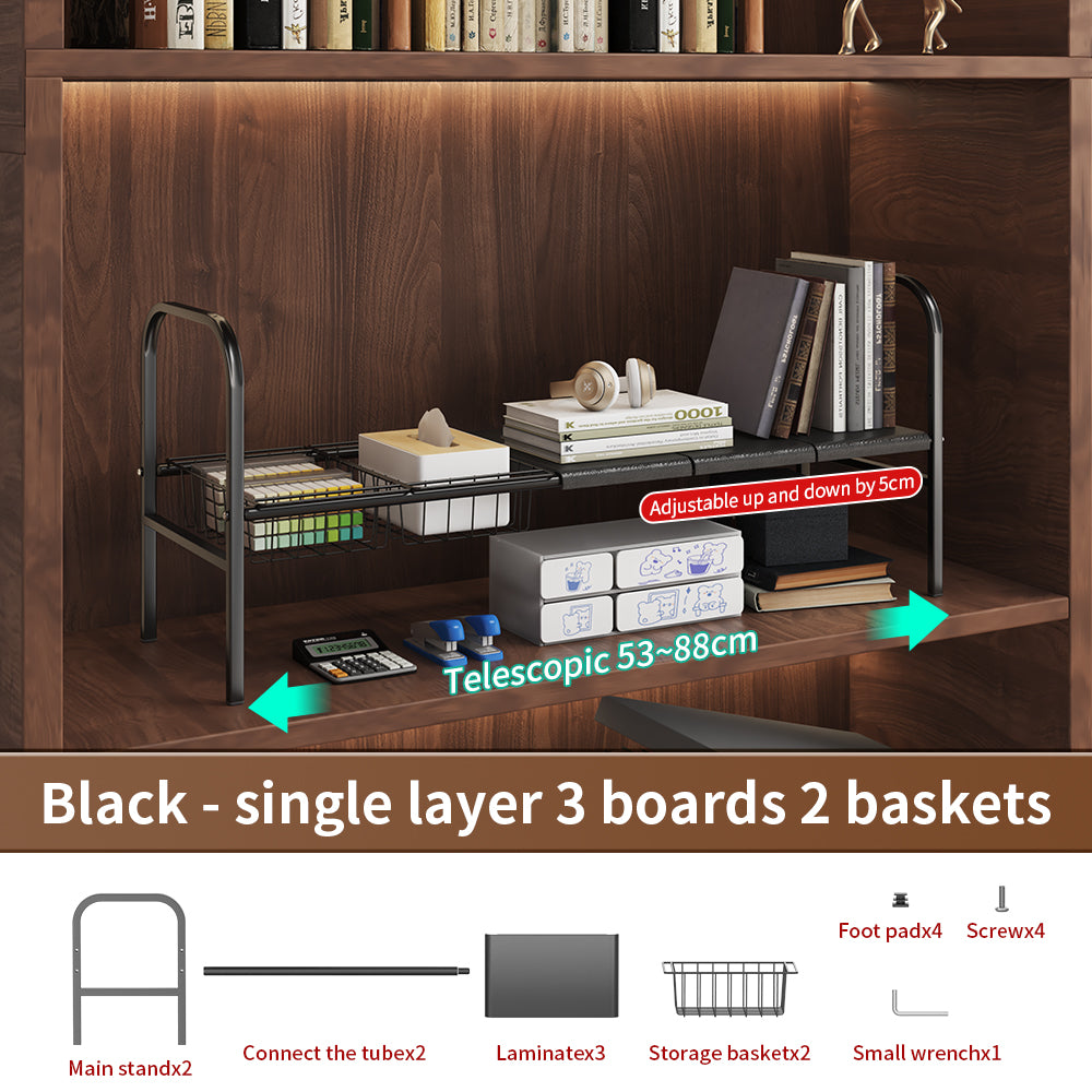 Expandable Under Sink Organizer With Removable Baskets MultiUse Kitchen Bathroom Cabinet Shelf Org 4
