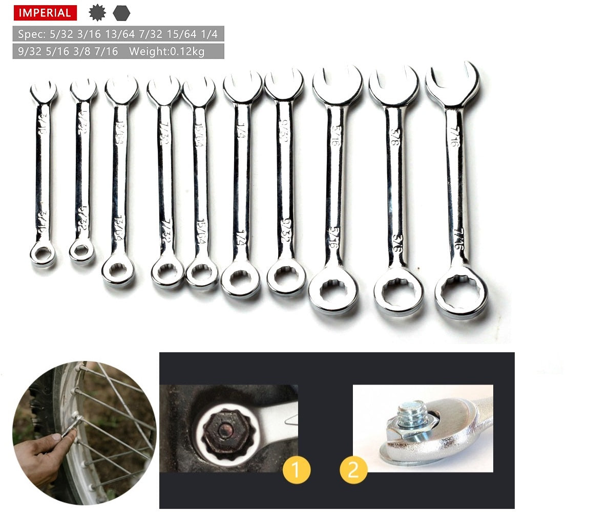 Durable Mini Spanner Wrenches Set Hand Tool Key Ring Spanner ExplosionProof Pocket BritishMetric Ty 2